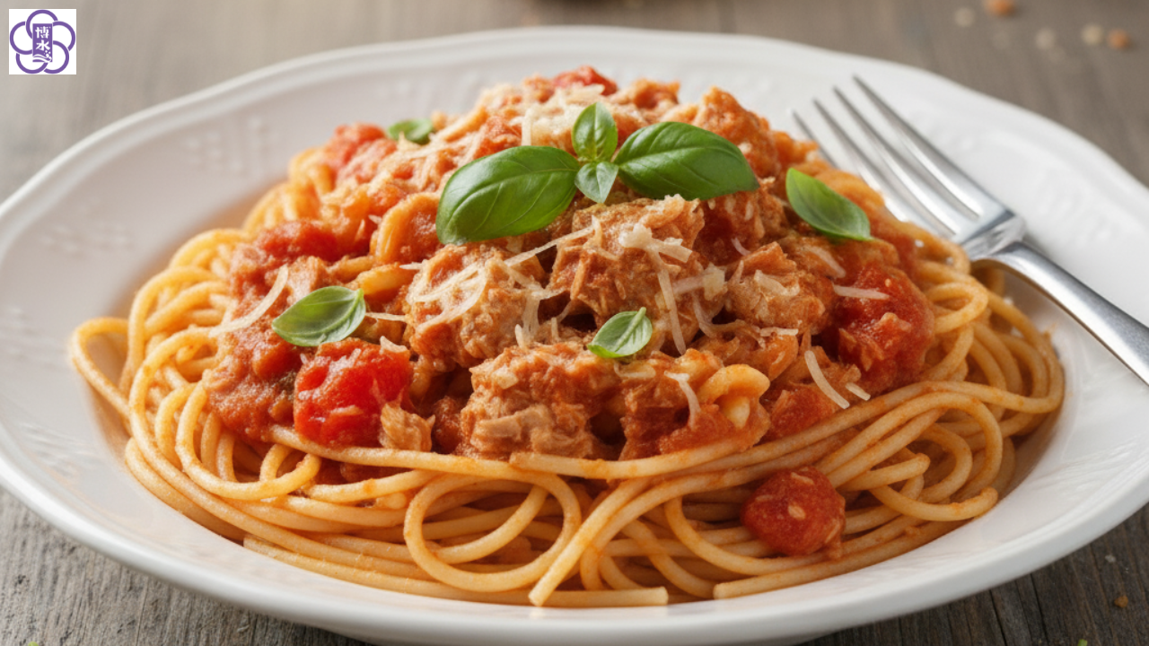 【魚醤レシピ】トマトとツナのパスタ|えそ醤で旨み倍増(2人分)